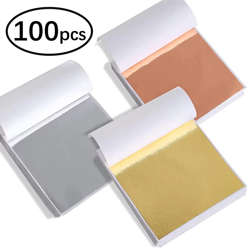 Gold Foil Flakes - 100 fogli di lamina in finto