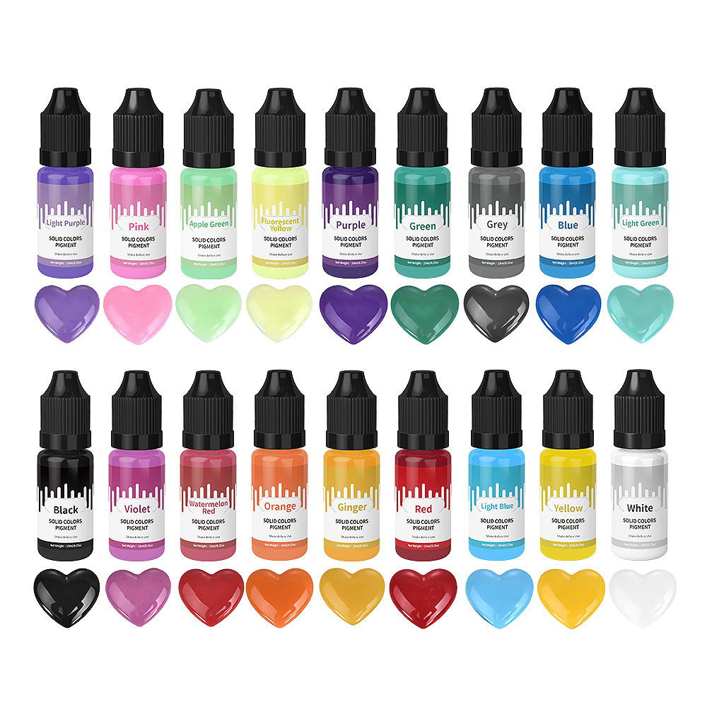 18 colori 10ml Macaron Solido  - Resin Pigment Set recensione e prezzo